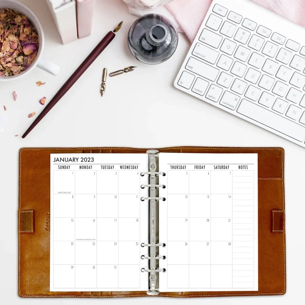 2026 or 2027  Fits Louis Vuitton Agenda Monthly Tabbed Insert Refill Calendars